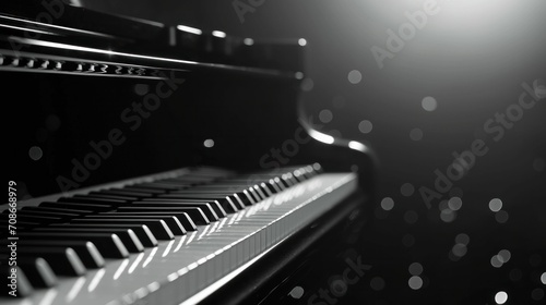 Piano concert advertisment background with copy space © olegganko