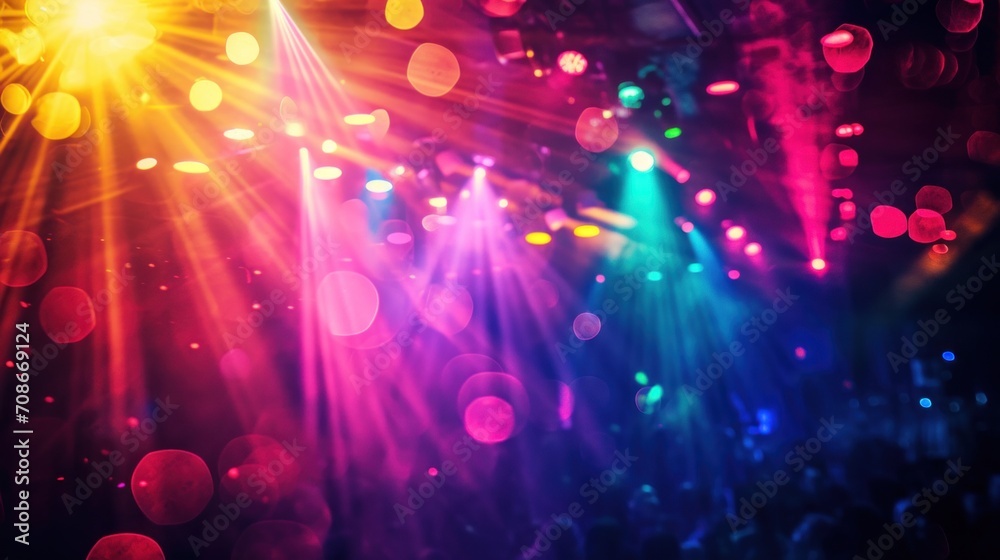 Night party advertisment background with copy space
