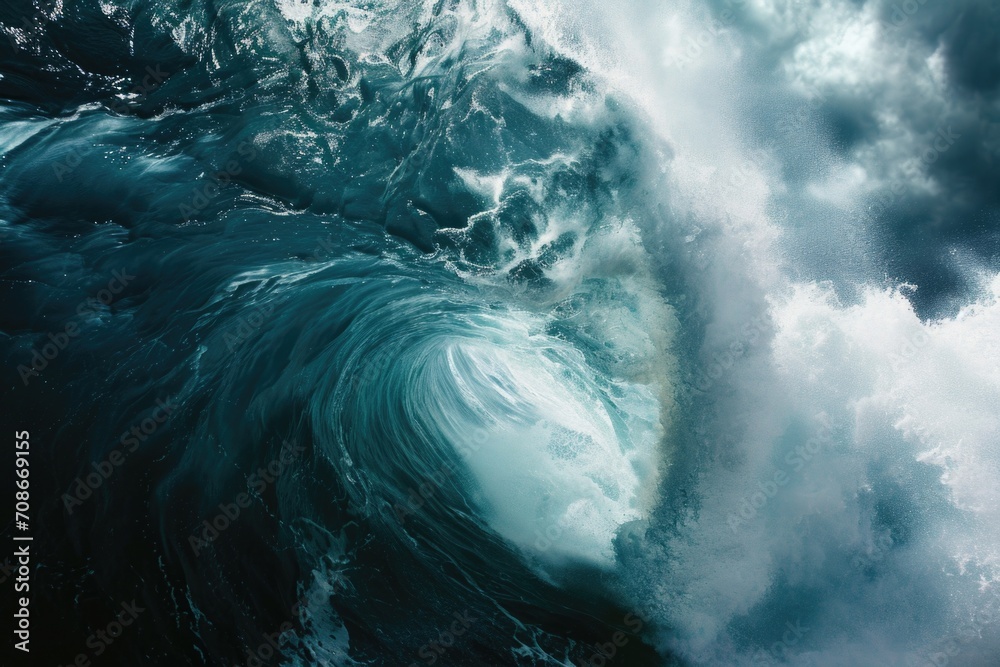 A powerful and majestic wave crashing in the vast ocean. Perfect for capturing the beauty and strength of nature. Ideal for various projects and designs A powerful and majestic wave crashing in the vast ocean. Perfect for capturing the beauty and strength of nature. Ideal for various projects and designs