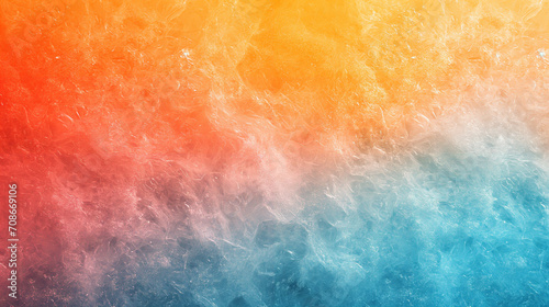 Rainbow Gradient Background with Textured Organic Forms, Orange and Aquamarine Hues - A Fusion of Abstraction-Création, Shaped Canvas, Lomography, and Rounded Elegance photo