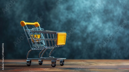 Online shop advertisment background with copy space