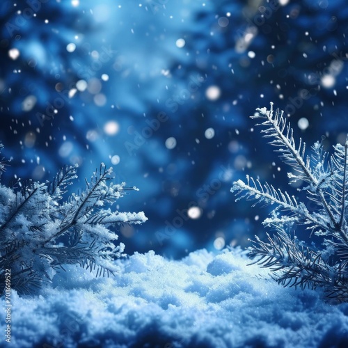 magic winter background with copy space
