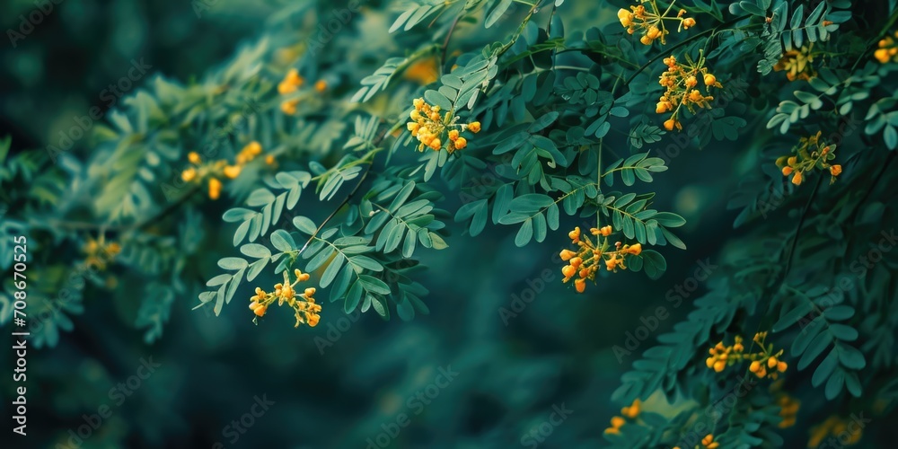 A bunch of yellow berries hanging from a tree. Perfect for nature-themed designs or illustrating the beauty of the changing seasons