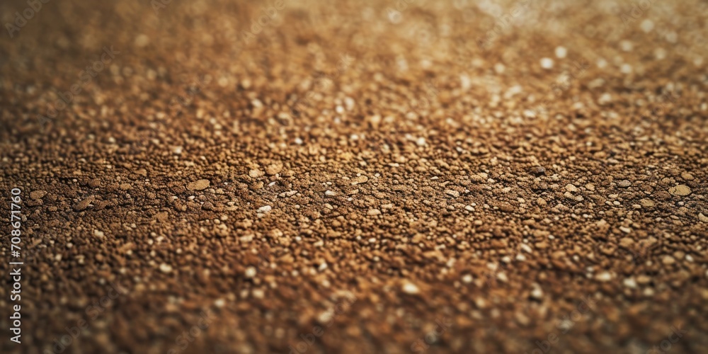 A detailed close-up view of a dirt surface. This image can be used to depict soil texture, natural landscapes, or as a background for various designs A detailed close-up view of a dirt surface. This image can be used to depict soil texture, natural landscapes, or as a background for various designs