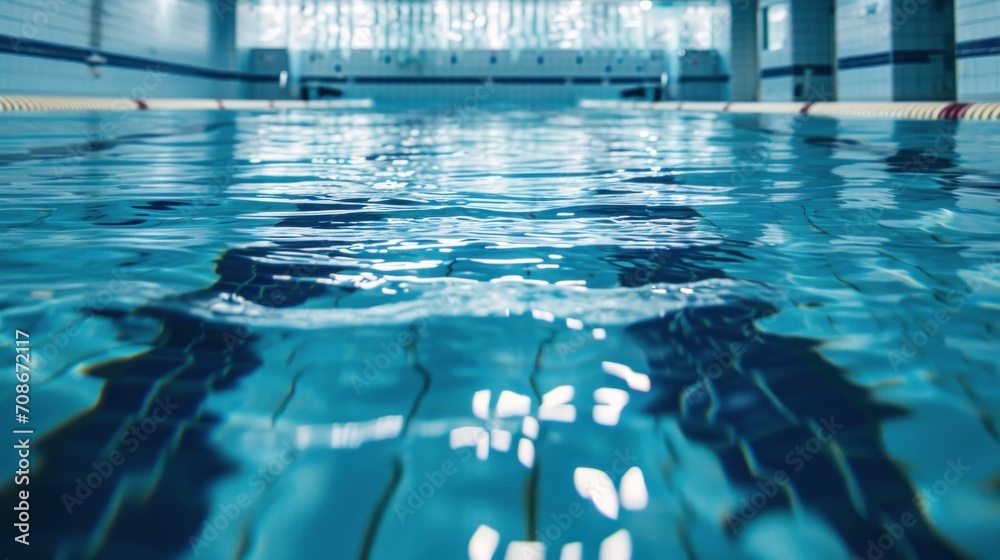 Swimming pool advertisment background with copy space