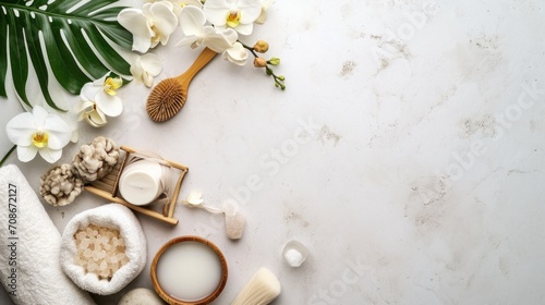 spa and beauty background with copy space