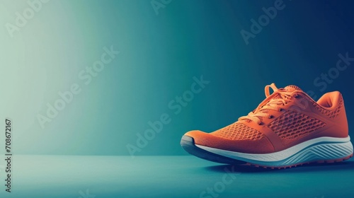 sporting shoes advertisment background with copy space