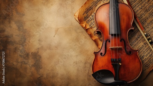 Violin Concert advertisment background with copy space