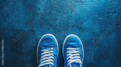 sporting shoes advertisment background with copy space