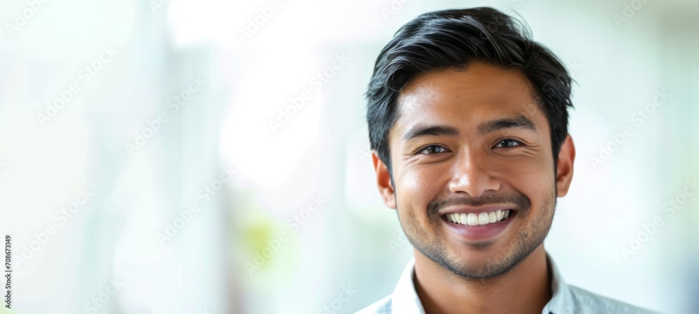 Asian man close-up portrait Generative AI