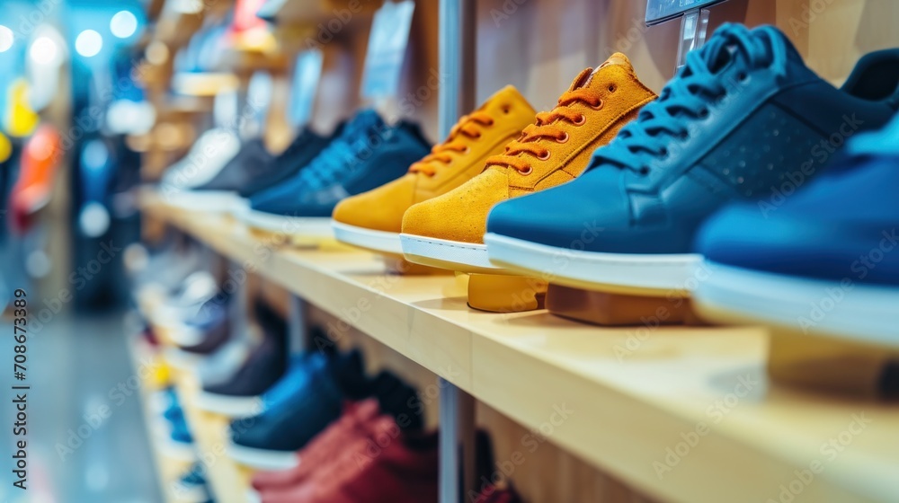shoes store advertisment background with copy space shoes store advertisment background with copy space