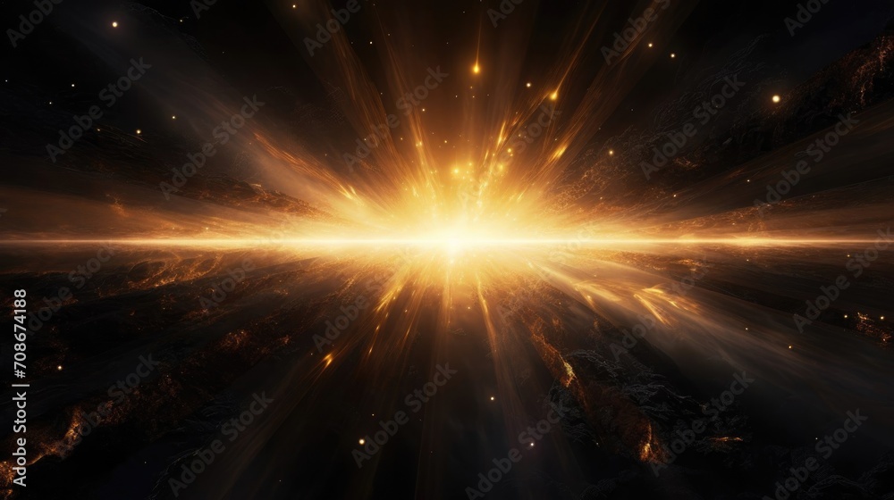 The sun in space, a flash in the sun, bright flashes in the sun, Orange rays in space. The sun in space, a flash in the sun, bright flashes in the sun, Orange rays in space.