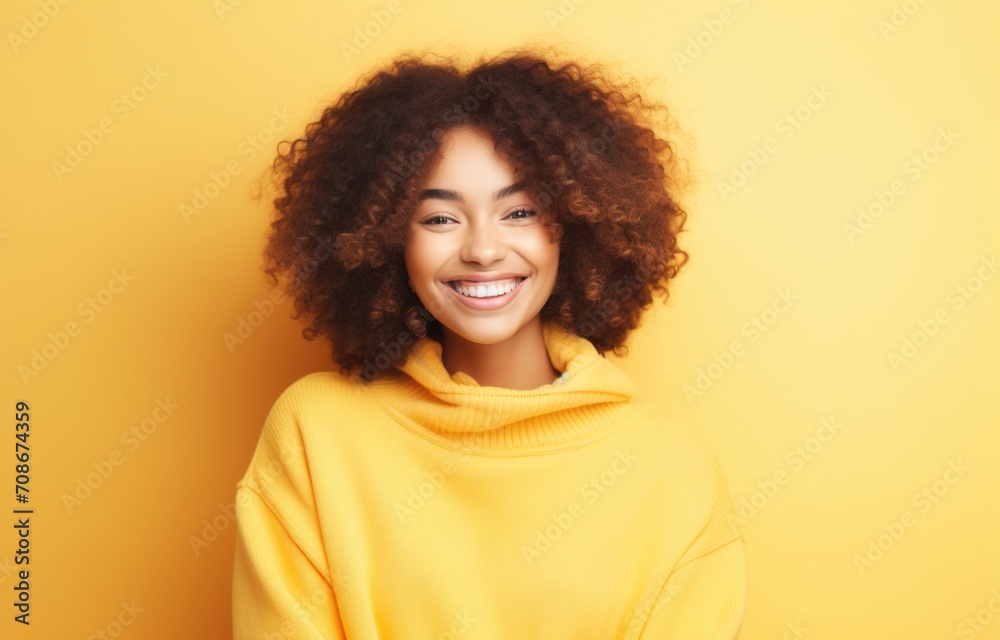 Portrait of a happy young African-American woman smiling Portrait of a happy young African-American woman smiling