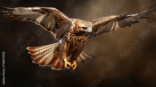 red tailed hawk in flight © fisher