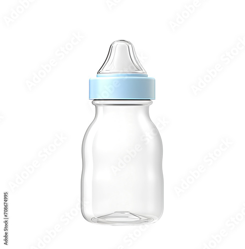 Baby bottle for milk . Isolated on white background.