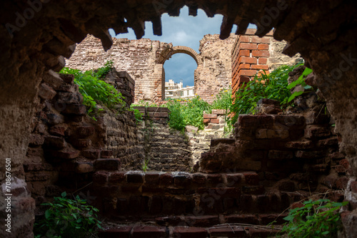 Ruins of Roman thermae near the amphitheater of Alexandria