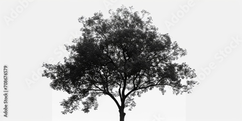 A black and white photo of a tree. Suitable for various uses