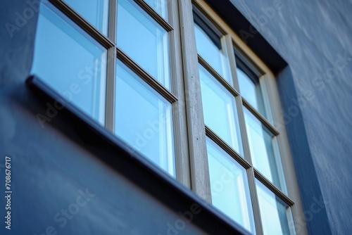A detailed close-up shot of a window on a building. This versatile image can be used to depict architecture, urban life, or real estate concepts