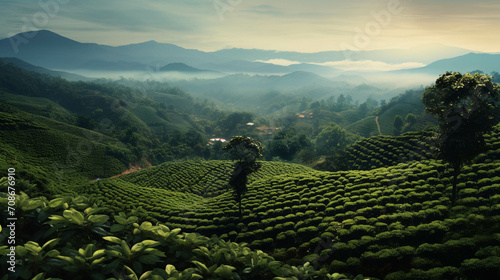 Coffee plantation landspace photo