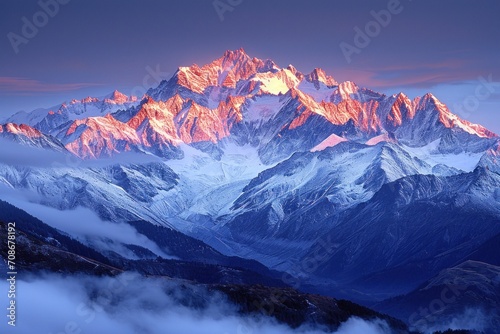 sunrise over the mountains