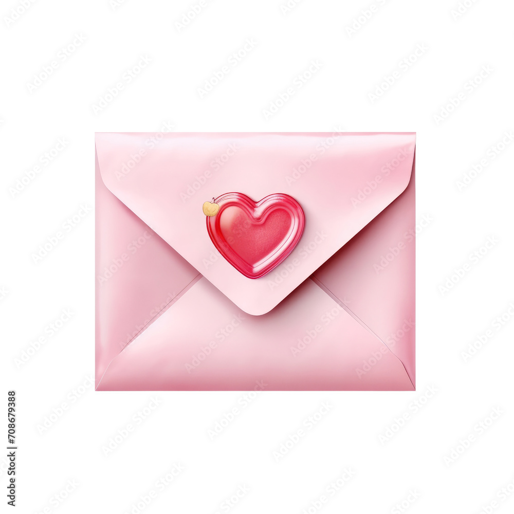 Valentine's Envelope with Glossy Heart