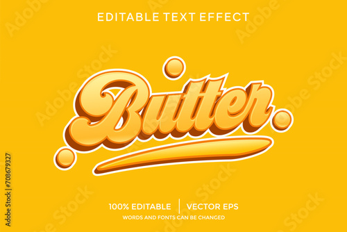 butter 3D text effect template