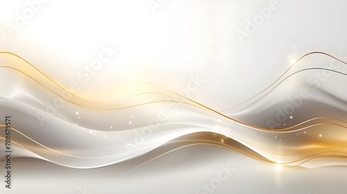 Luxury golden curve and glitter on white backgrounds