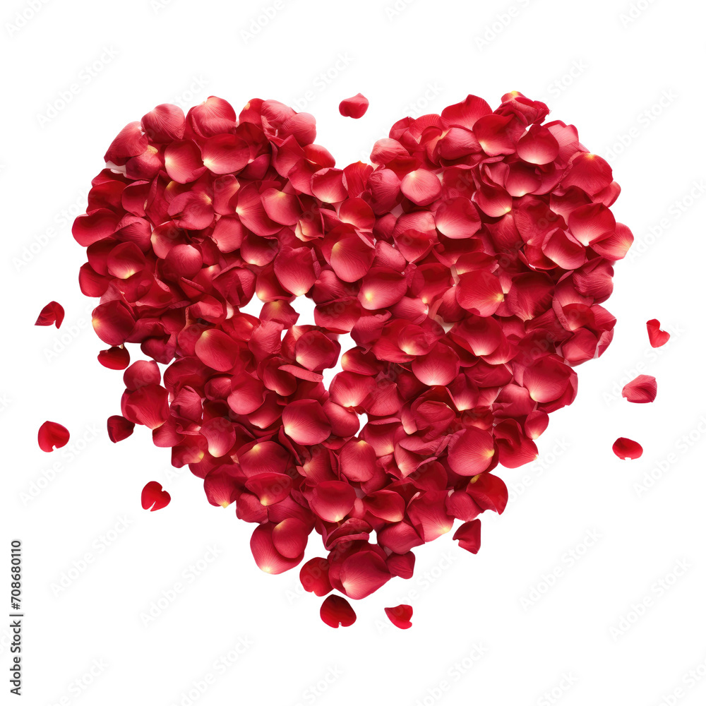 Heart Shaped Red Rose Petals Heart Shaped Red Rose Petals