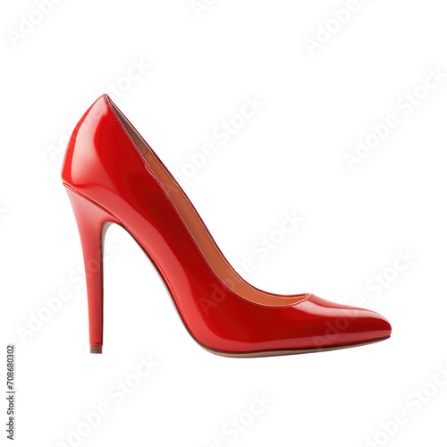 Glossy Red High Heel