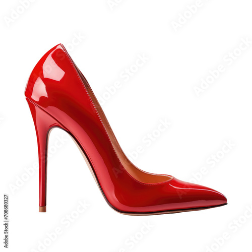 Glossy Red High Heel