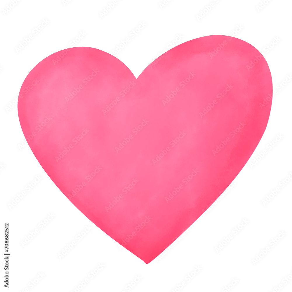 Valentine Hot Pink Heart Watercolor valentine’s day