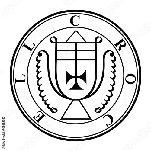 seal of solomon sigil of crocell  photo