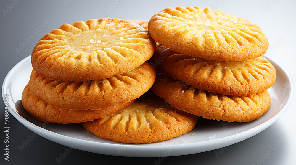 3d rendered photo of biscuits made with generative AI 3d rendered photo of biscuits made with generative AI