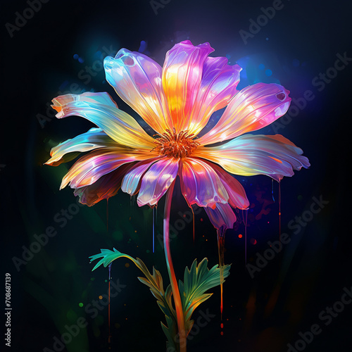 flower background neon colorful flower