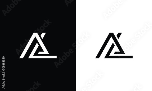 AL logo design. Initial Letter Logo.