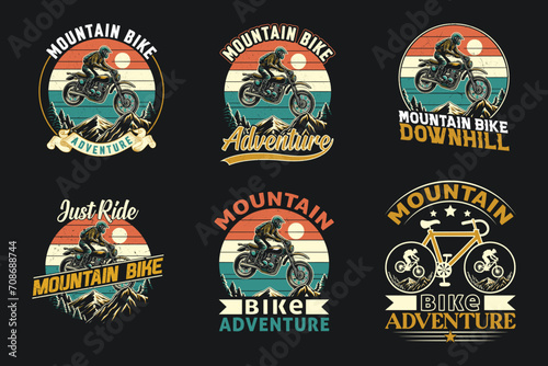 Vector adventure bike t shirt design.