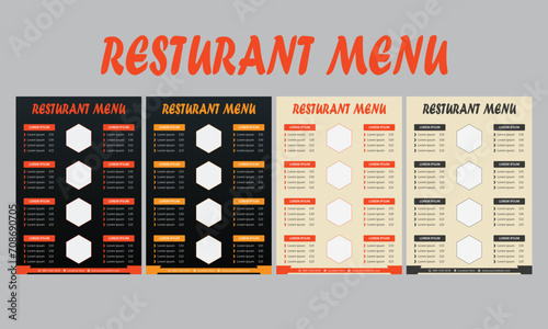 Restaurant menu template. social media marketing web banner template design.