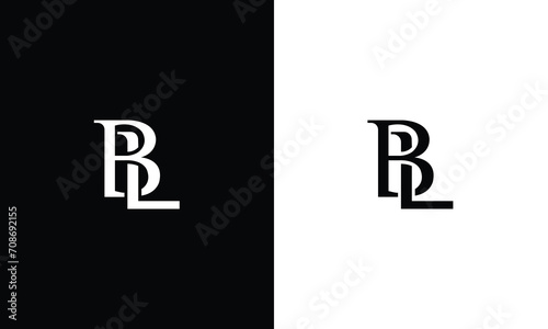 Letter BL initial monogram logo design photo
