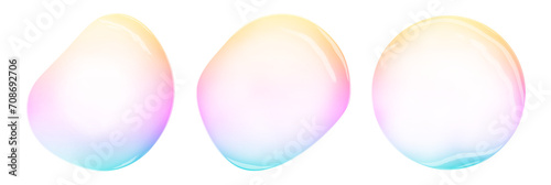 Soap bubbles on a transparent background