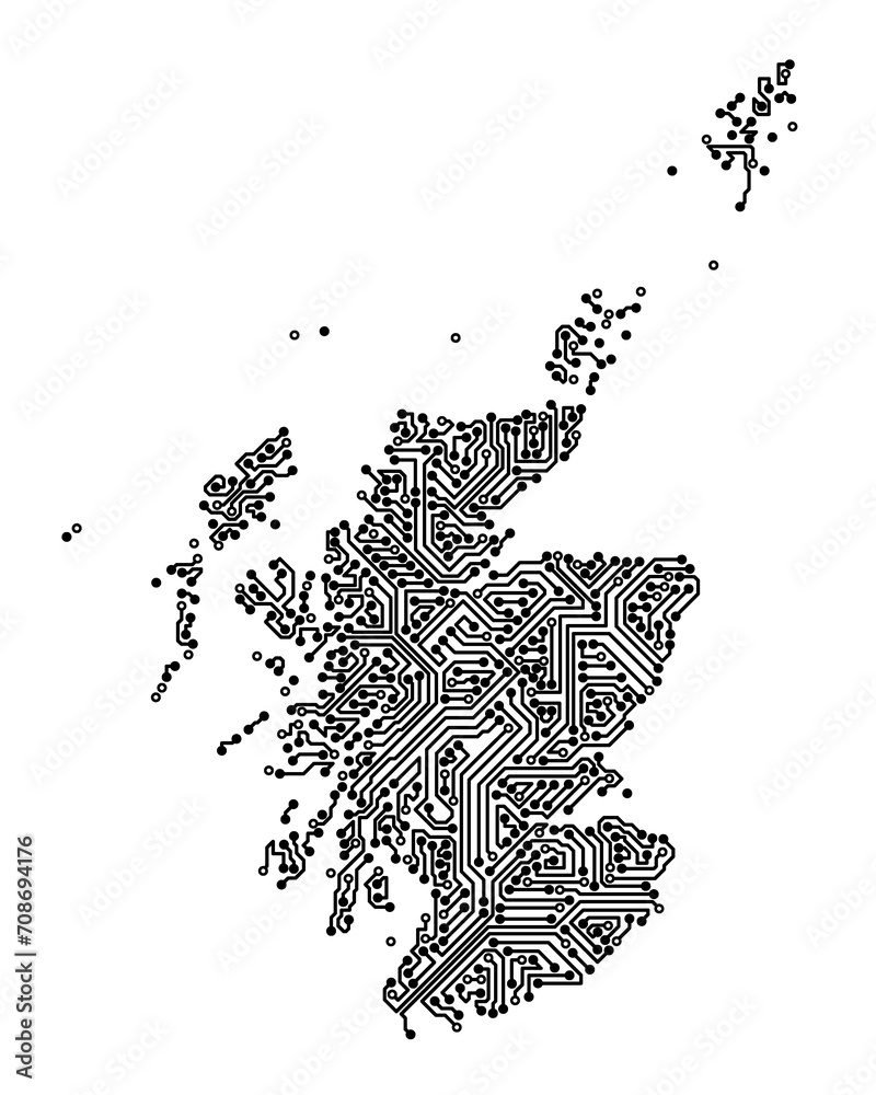 IT-Umriss von Schottland IT-Umriss von Schottland
