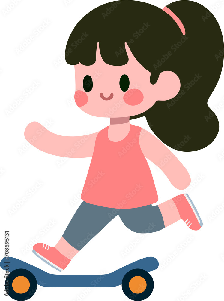 Girl with a skateboard. Girl with a skateboard.