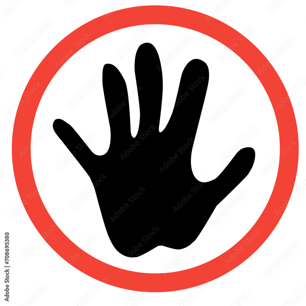 Obraz premium hand stop sign icon