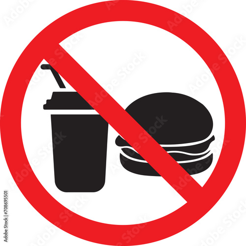 No Eating Sign, Eating and drinking Prohibited