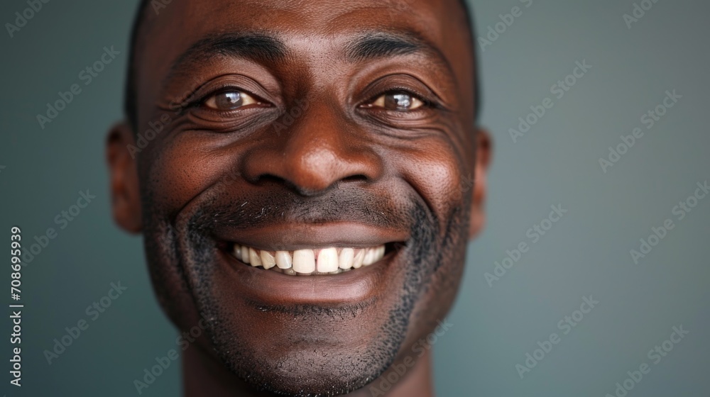 A close up shot of a man with a smile on his face. Perfect for portraying happiness and positivity in various projects A close up shot of a man with a smile on his face. Perfect for portraying happiness and positivity in various projects