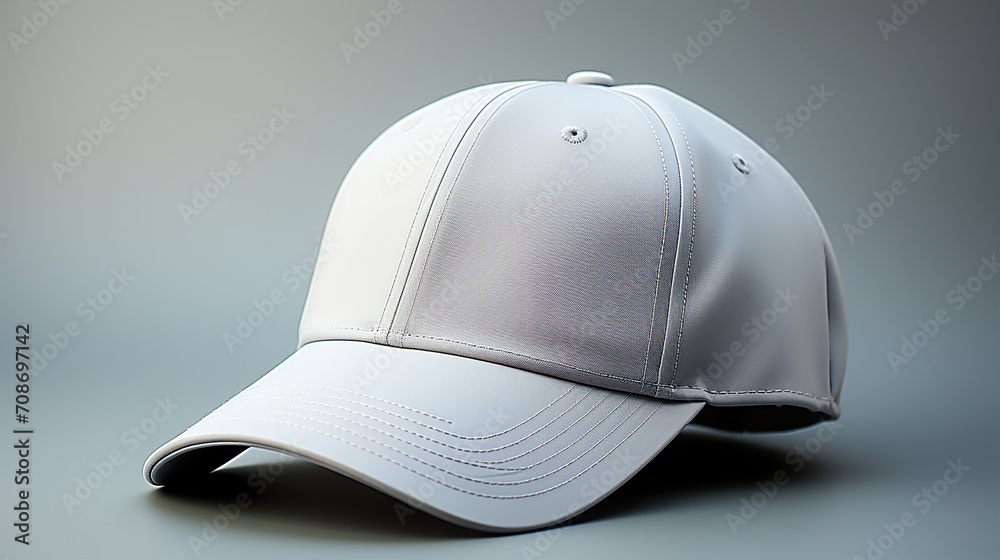 3d rendered photo of white hat made with generative AI 3d rendered photo of white hat made with generative AI