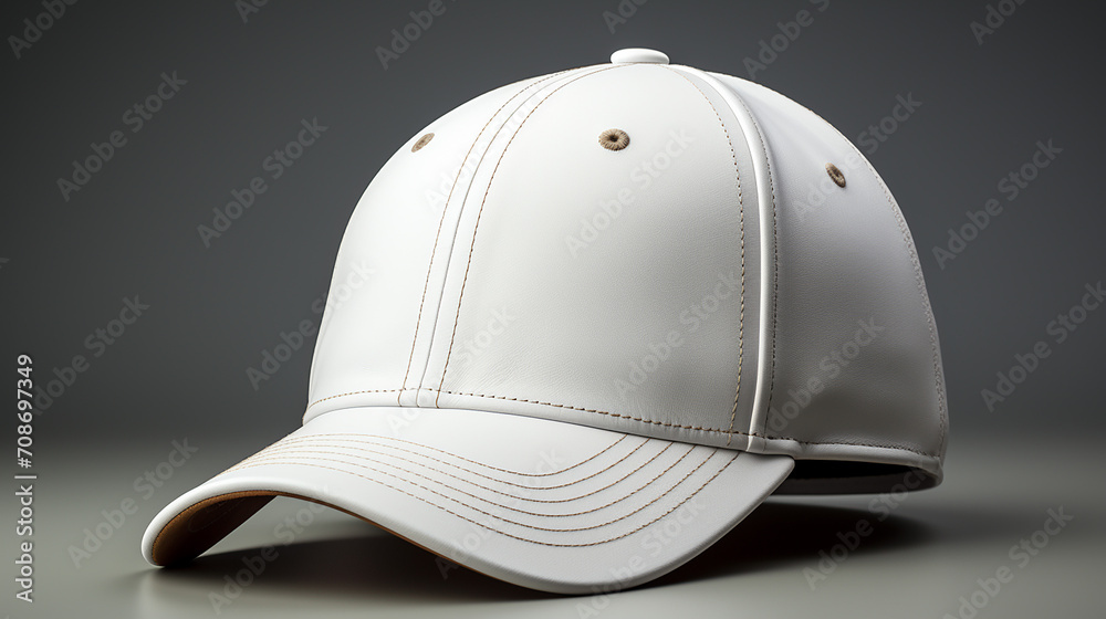 3d rendered photo of white hat made with generative AI 3d rendered photo of white hat made with generative AI