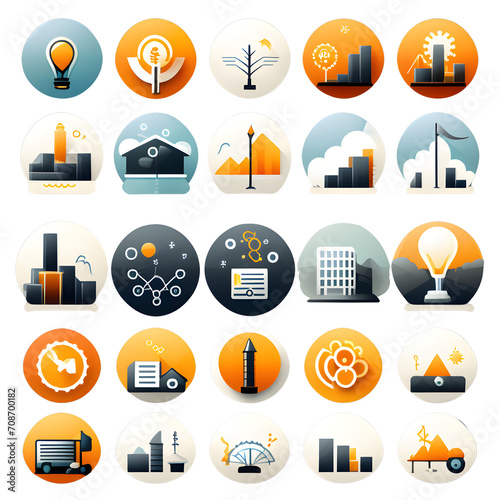 icons for web and applications generative AI 