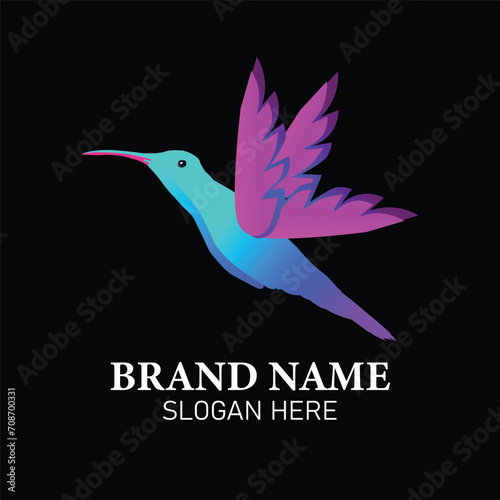 Bird Colorful abstract logo  photo