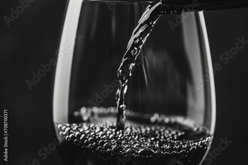Wine being poured into a glass. Ideal for wine enthusiasts and beverage-related projects