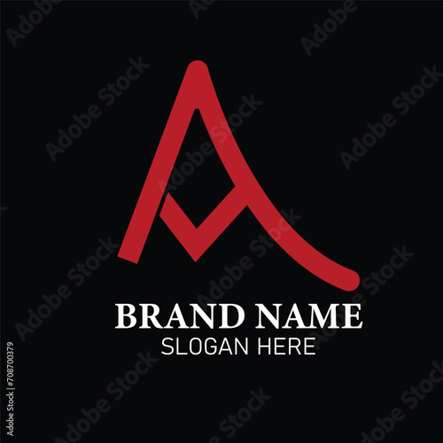 Flat design a logo template.
